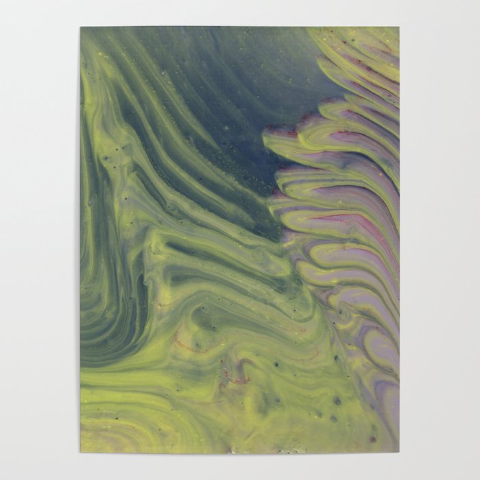 Psychedellic Acid Trip Swirl  | Acrylic Pour Art Poster