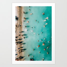 Endless Blues, Turquoise Ocean, Aerial Beach Photography, Blue Waves, Beach Wall Art Poster, Ocean Art Print