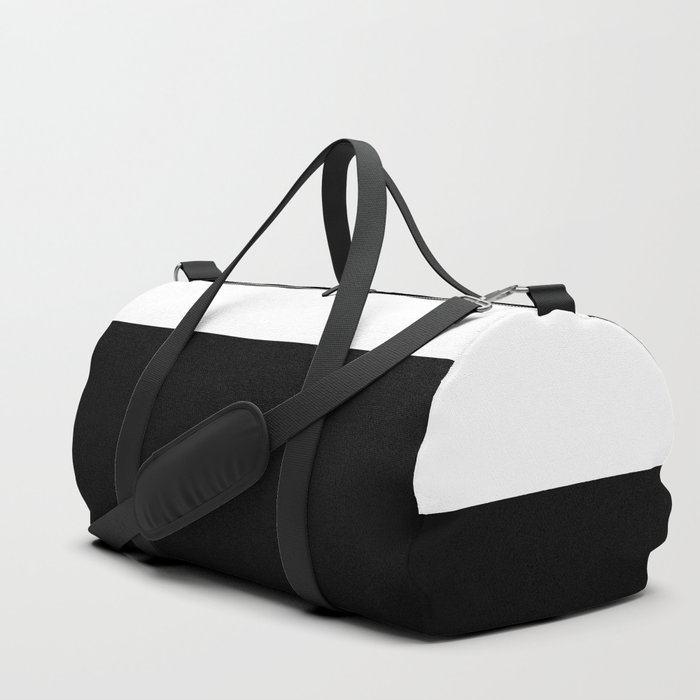 Color Block-Black and White Duffle Bag