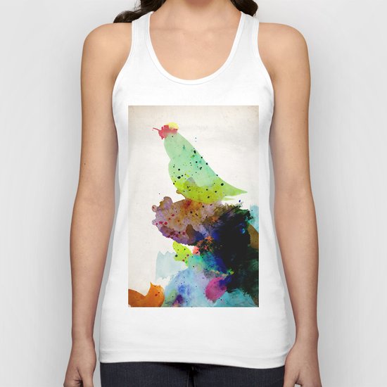 Bird standing on a tree Unisex Tank Top