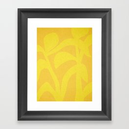 Abstract botanical- yellow Framed Art Print