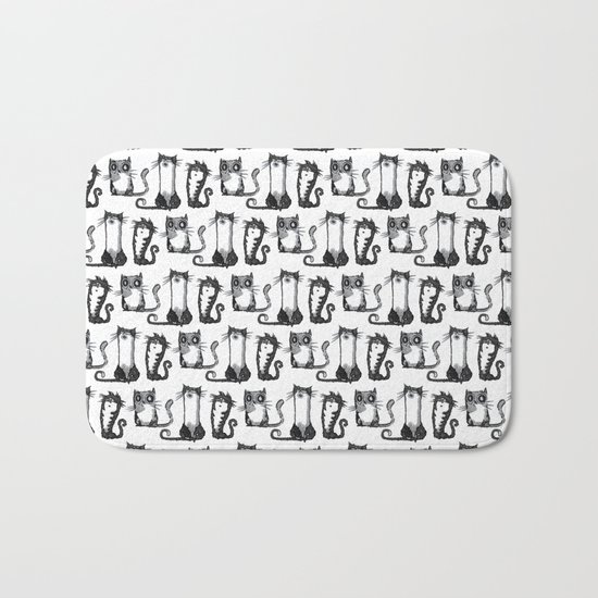 Black cats Bath Mat