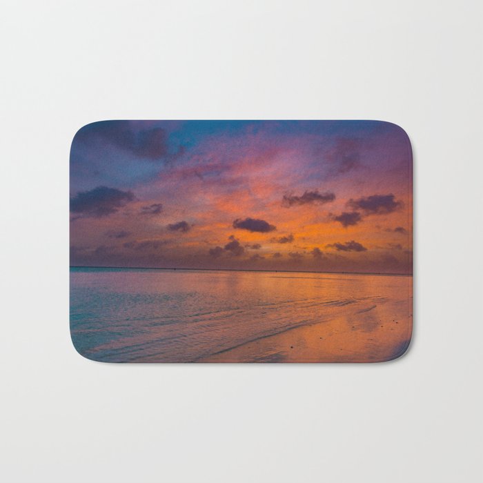 Breathtaking Aruba Beach Sunset Bath Mat