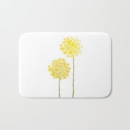 two abstract dandelions watercolor Bath Mat