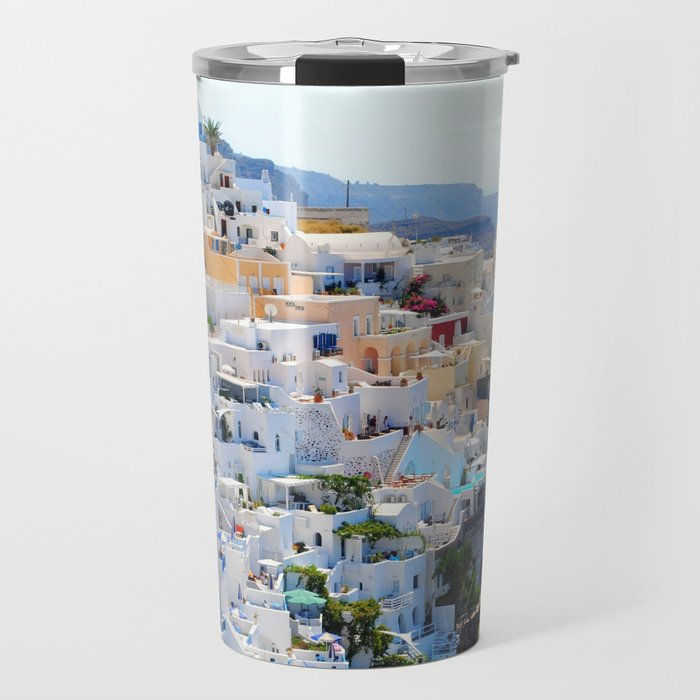 Oia, Greece, Beach Town, Architecture, Houses Travel Mug