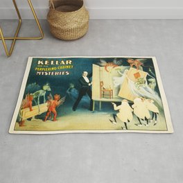 Vintage Kellar magic poster Area & Throw Rug