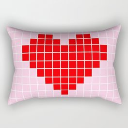 Heart and love 42 - version pixel art Rectangular Pillow