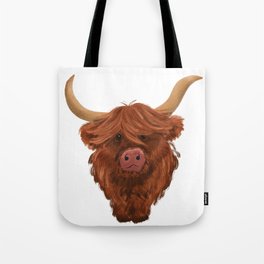 highland cow painting  Tote Bag