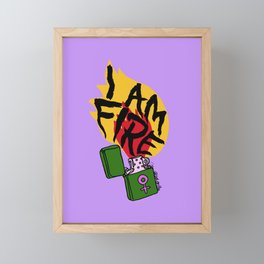 I am fire 8M Framed Mini Art Print