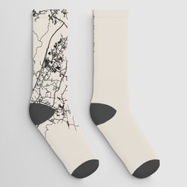 Indonesia, Manado - Black & White Map Socks