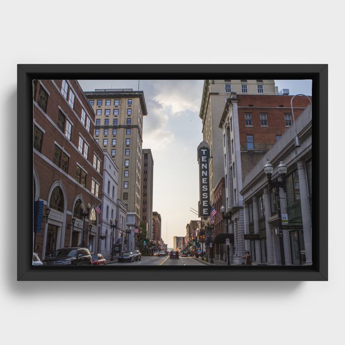 Gay Street - Downtown Knoxville Framed Canvas