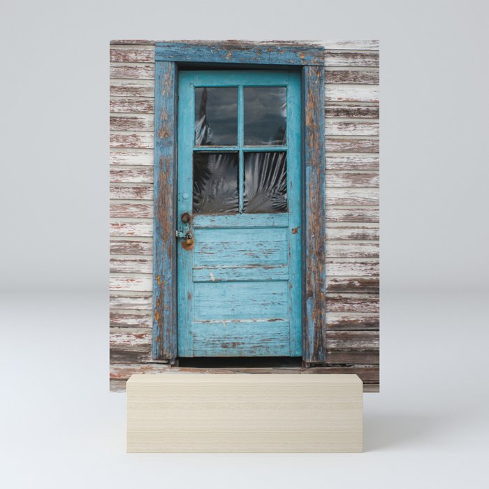 Blue Door, Fishing Village, BC Mini Art Print