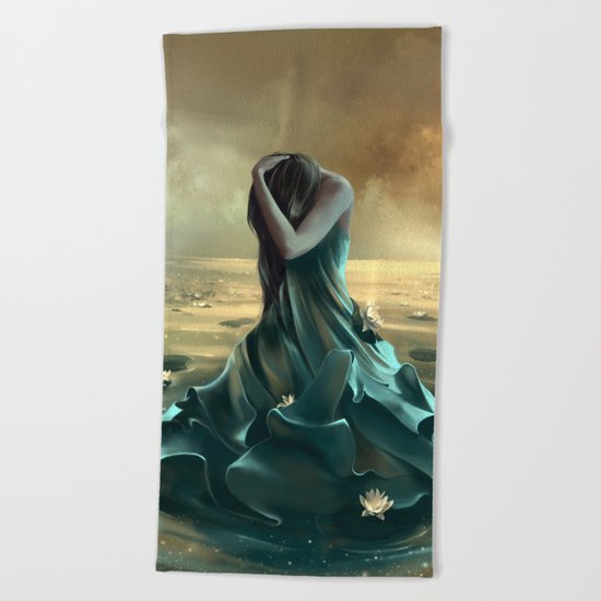Vague à l'âme Beach Towel