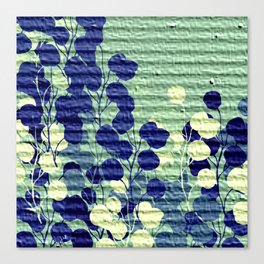 Purple and Lime Botanical Canvas Print
