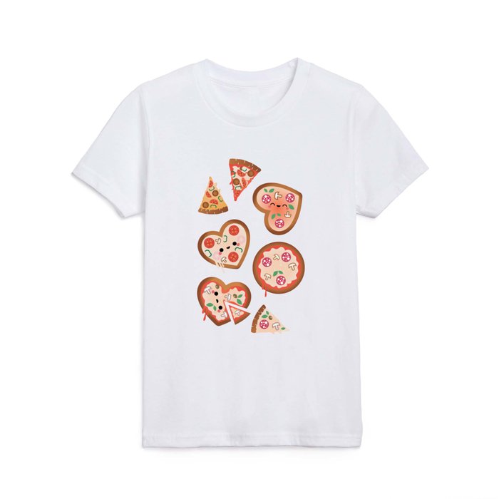 Kawaii Pizza Kids T Shirt