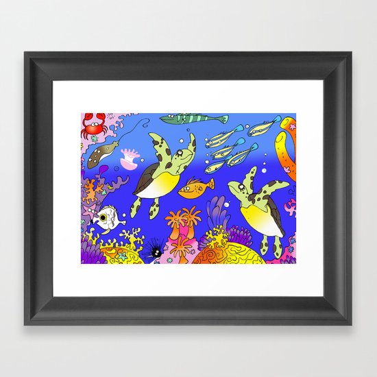 Sea Turtles Framed Art Print