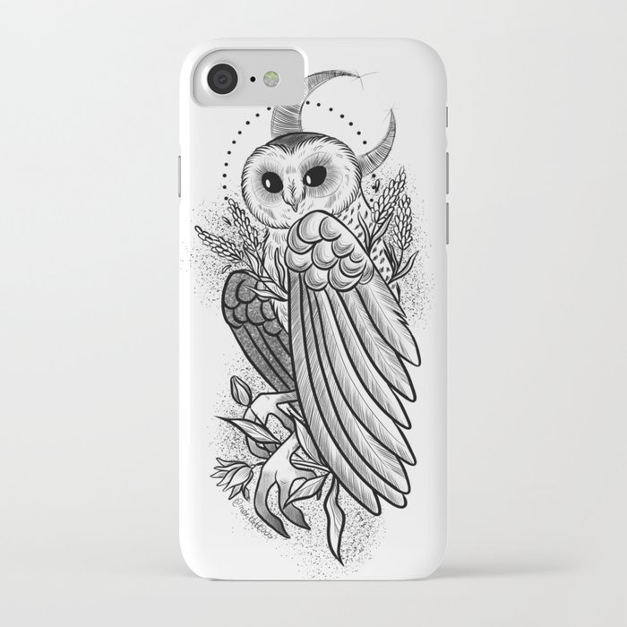 Moon owl iPhone Case