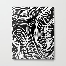 5050 No.4 Metal Print | Curated, Black and White, Abstract, Pattern 