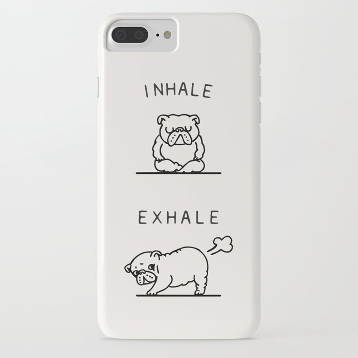 inhale exhale english bulldog iphone case