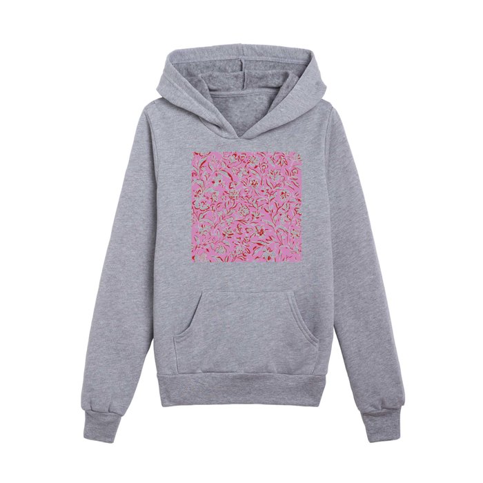 Painterly Florals - Red Orchid Kids Pullover Hoodie