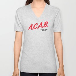 ACAB: To Resist Police Brutality - by Surveillance Clothing V Neck T Shirt