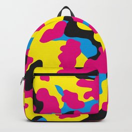 CMYK CAMO Backpack | Retro, Illustration, Vector, Pop Art, Colors, Contemporaryart, Street, Concept, Camouflage, Modernart 