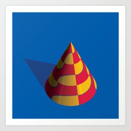 Party Hat Red Yellow Blue Art Print