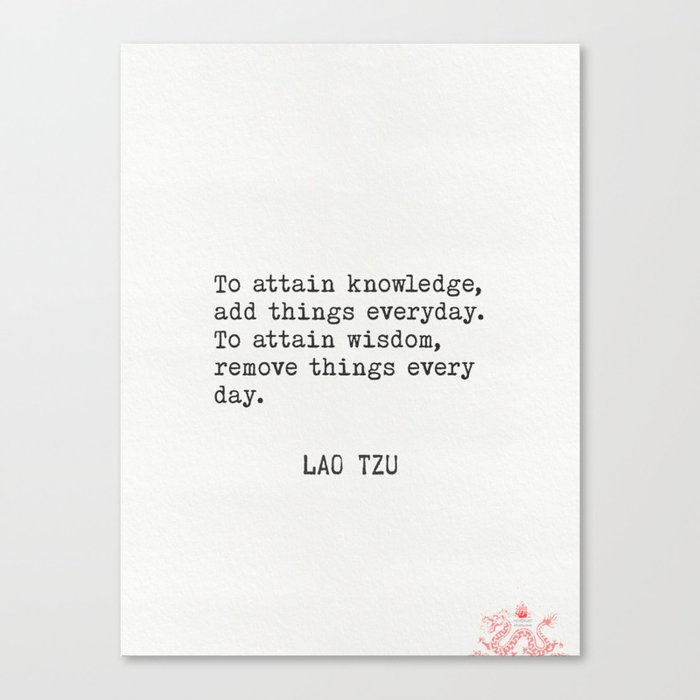 Lao Tzu wisdom Canvas Print