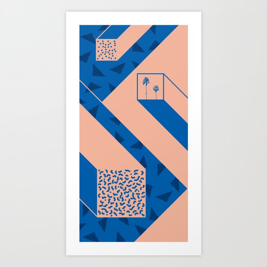 palm geometry Art Print