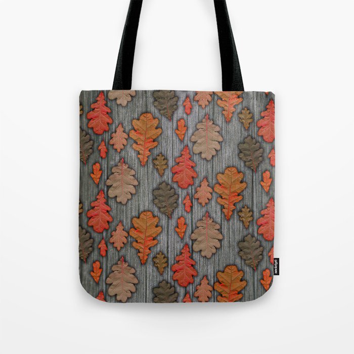 Patterns of Nature - Autumn Oak Leaves Tote Bag
