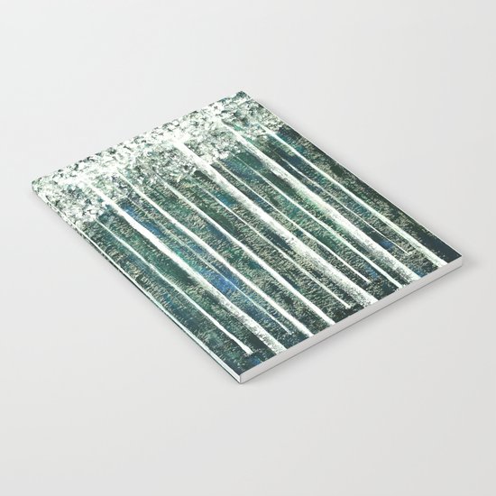 Hand Painted Green Christmas Jungle Notebook