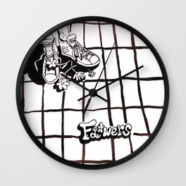SideWalk Wall Clock | Sunset, City, Art, Aesthetic, Skater, Pattern, Ink Pen, Vaporwave, Artist, Bold 
