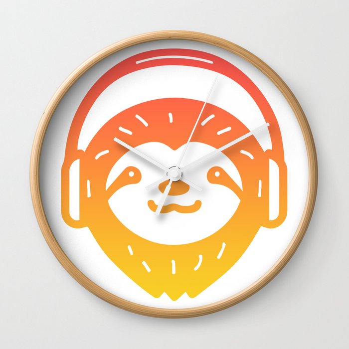 DJ Sloth Wall Clock