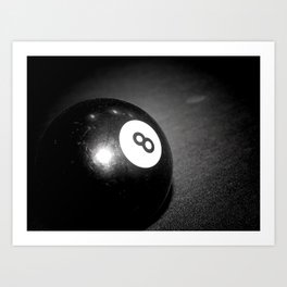 Eight Ball-Black Art Print