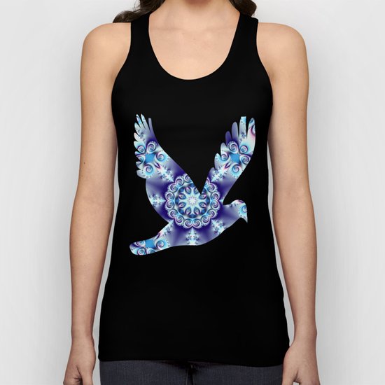 Elegant swirly kaleidoscope design in soft blue, pink, purple and cream Unisex Tank Top