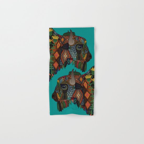 bison teal Hand & Bath Towel