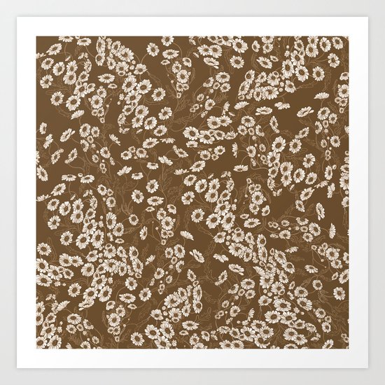 Daisy Dream Sepia Art Print