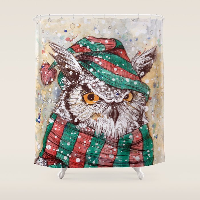 Owl Shower Curtain By Daydreamdaredevil Society6 Owl Shower Curtain