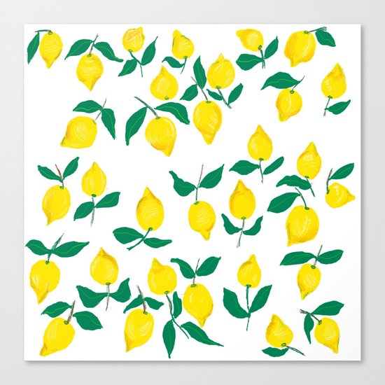 Lemons design 2 Canvas Print
