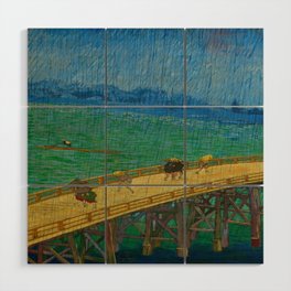 Vincent van Gogh Bridge in the Rain, after Hiroshige, 1887  Wood Wall Art