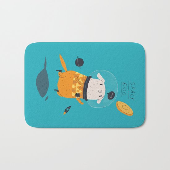 space dog Bath Mat