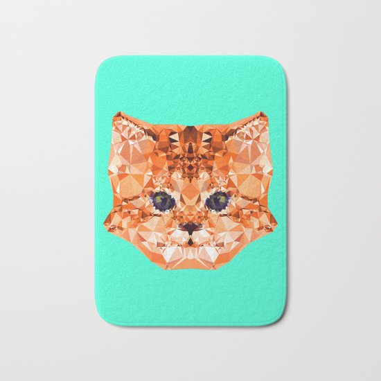 Geometric Kitten Bath Mat