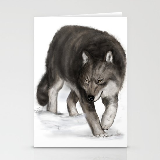Arctic wolf Stationery Cards