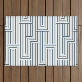 Blue & Off White Art Decor Pattern 2 Inspired by Chinese Porcelain 2020 Color of the Year Outdoor Rug
