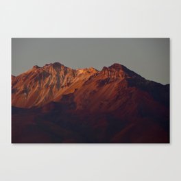 Red mountain sunset Canvas Print