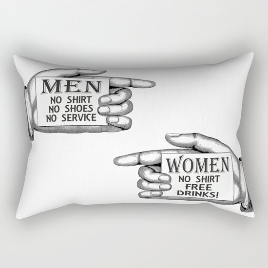 No Shirt... Rectangular Pillow