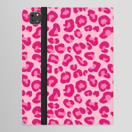 Leopard Print in Pastel Pink, Hot Pink and Fuchsia iPad Folio Case