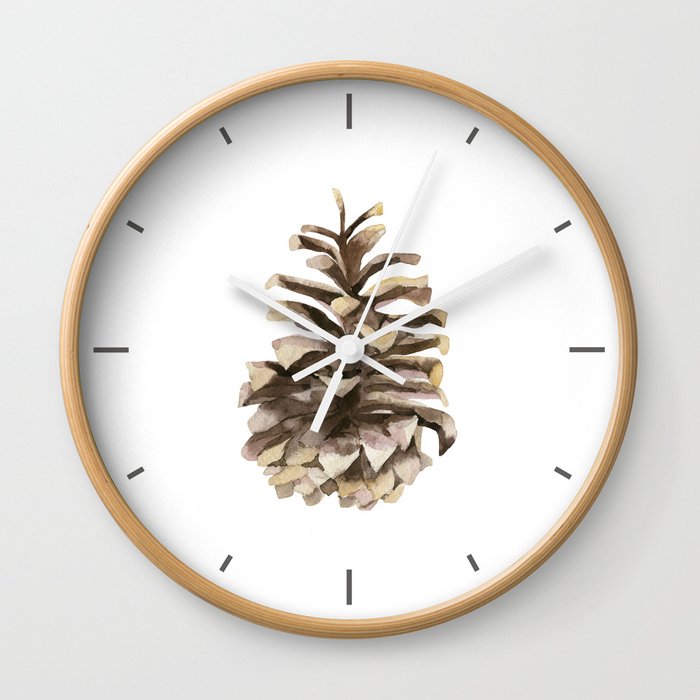 Pine cone. Wall Clock