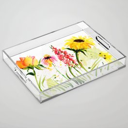 flower field Acrylic Tray