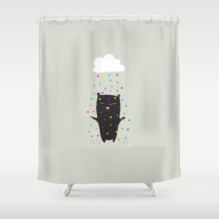 The Happy Rain Shower Curtain